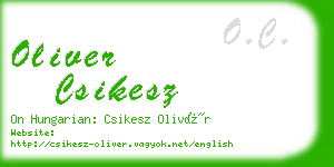 oliver csikesz business card